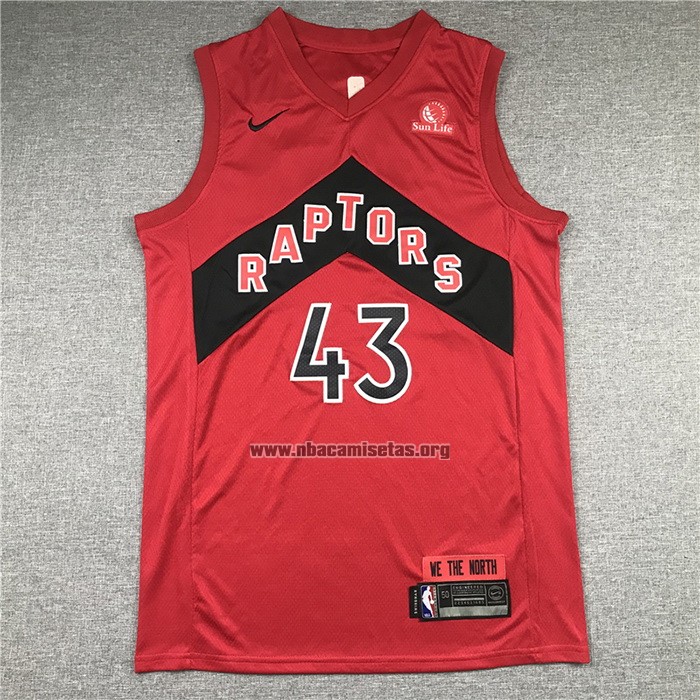 Camiseta Toronto Raptors Pascal Siakam NO 43 Icon 2020-21 Rojo